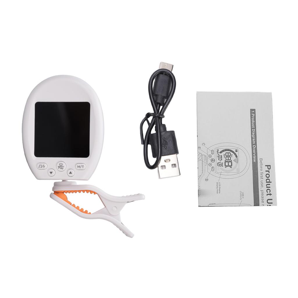 Meideal Guitar Tuner Clip On with Beat Function Portable Guitar Tuner Rotating Clip for Chromatic Guitar Bass Violin Ukulele