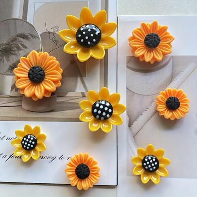 8 Stück Süßer Sonnenblumen-Magnet Geeignet für Küchen Dekoration Heim Dekoration Büro Dekoration