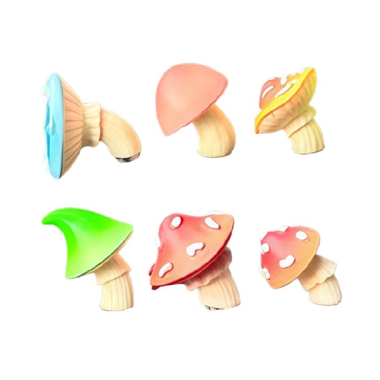 

Set of 6 Cute Small Mushroom Resin Figurines Car Interior Decors For Dashboard Rearview Mirror Or Window Decoration