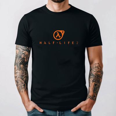Half Life 2 Tshirt Vintage 2003 Valve Premiere Showing Video Game Men Sz Large Men's Cotton T-shirt Regular Short Sleeve Summ...