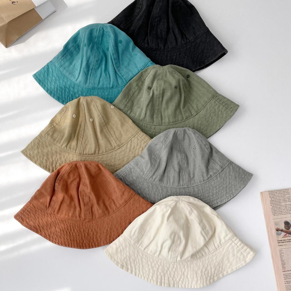 Women's and Men's Plain Washed Hexagon Bucket Hat