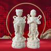 Gyllene pojke och Jadeflicka Figur Staty Harts Konst Skulptur Hem Vardagsrum, Rum Kontorsdekorationer Bröllopspresent Ett par