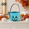 Porta caramelle ricamato Sacca zucca di Halloween per bambini, Borsa per dolcetto o scherzetto Decorazione festiva con manico, Secchiello riutilizzabile per snack Bomboniere per feste