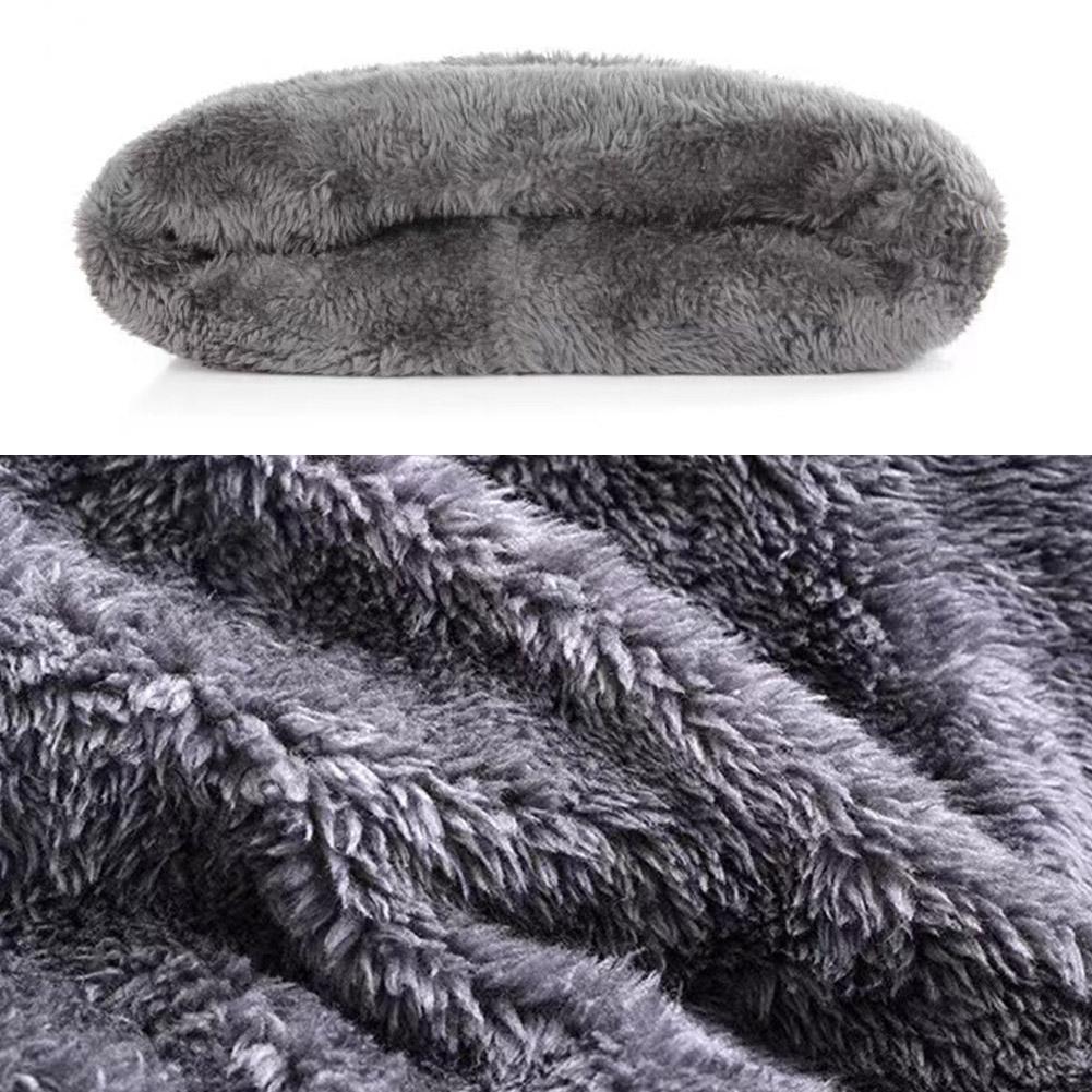 Winter Thickened Knitted Hat For Men Fleece Lined Warm Neck Thickened Warm Windproof Cold-Resistant Hat For Cold Weather Cycling