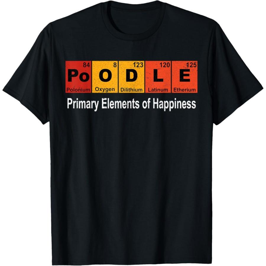 Poodle Dog Science Funny Periodic Table Men Women Girls Kids T-Shirt XXXXXL разноцветный