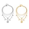 Noble Women's Jewelry Heart Sunflower Starfish Charm Necklace Pearls Beads Pendant Neckwear for Fashion Forward Ladies