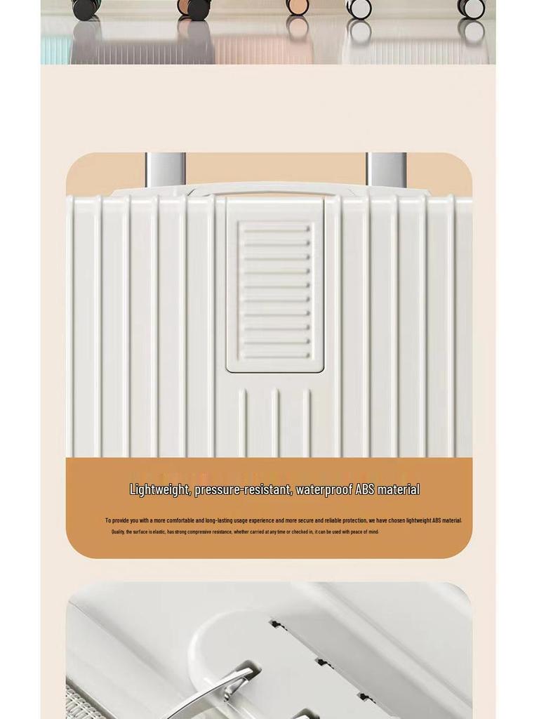 Retro Trolley Suitcase with Universal Wheels & Combination Lock - Durable, Large Capacity for Women, Men, Students