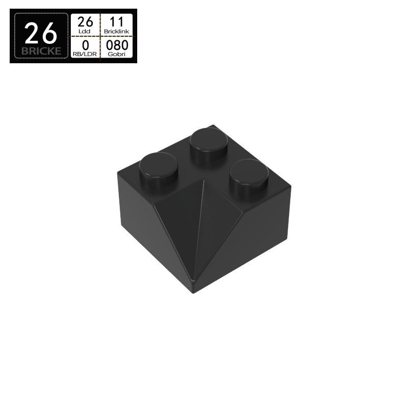 BRICKE 2x245° Sloped Concave Corner Roof Brick, Compatible with LEGO 3046 Building Blocks, Educational Small Parts 45 pieces