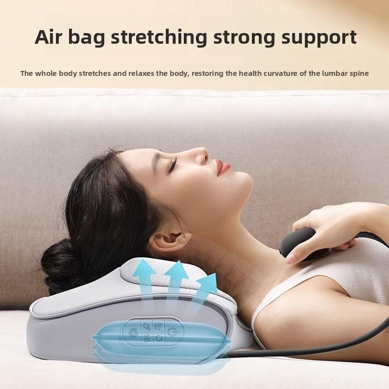 Neck Massage Pillow Electric Cervical Massager Waist Back Shoulder Shiatsu Kneaded Multifunctional Hot Compress Relaxation Gift