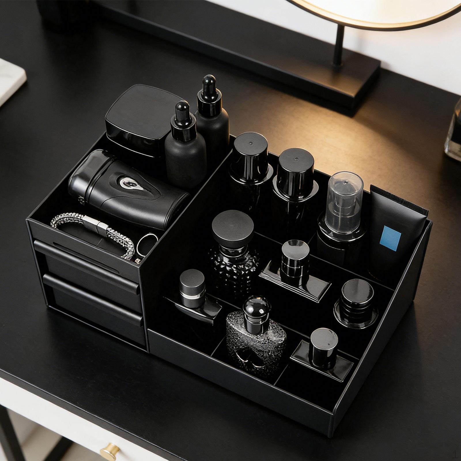 

Makeup Organizer Cosmetic Display Box with Drawers And Multiple Compartments for Skincare M
