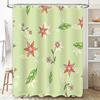 Brighten Your Bathroom with a SplashFloral Shower Curtain in Green Palette with Leaves Petals Perfect for Home Decor #KitchenHo