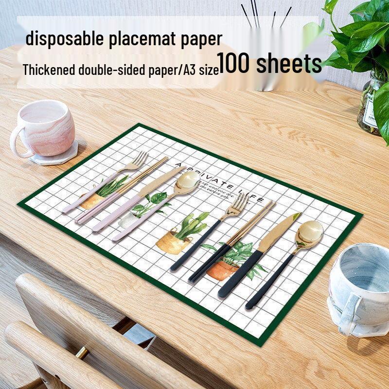 Handun Vintage Floral Disposable Paper Placemats