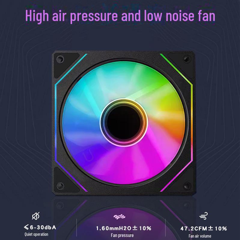 Prism 4Pro ARGB 12cm Weißer Leiser Kühlventilator mit Sync-Temperaturregelung für Desktop-PCs