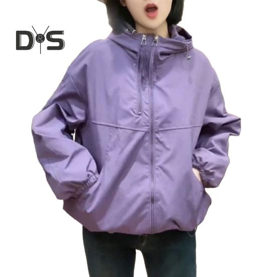 

Солнцезащитная куртка для мужчин и женщин, ультралегкая тонкая куртка с капюшоном для кемпинга, быстросохнущая ветровка с защитой от ультрафиолета для походов на открытом воздухе, спорта M фиолетовый