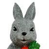 Resin Bunny Figurine Light Up Bunny Holding Carrot Statue Easter Rabbit Sculpture for Spring Farmhouse Home Table Decor