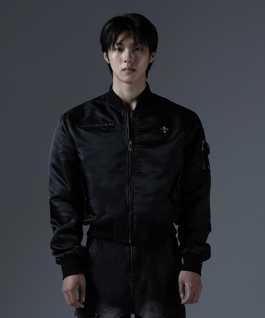 Carmid Antique Blouson Bomber Jacket [Black]