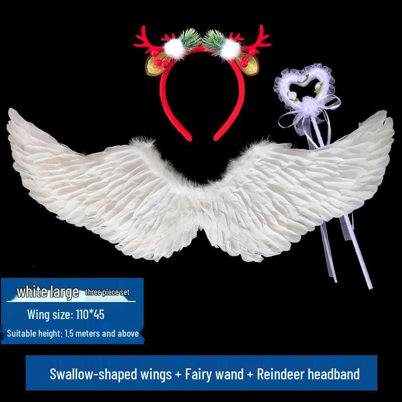 Angel Feather Wings Cosplay Props for Children & Adults - Ideal for Halloween & Parties