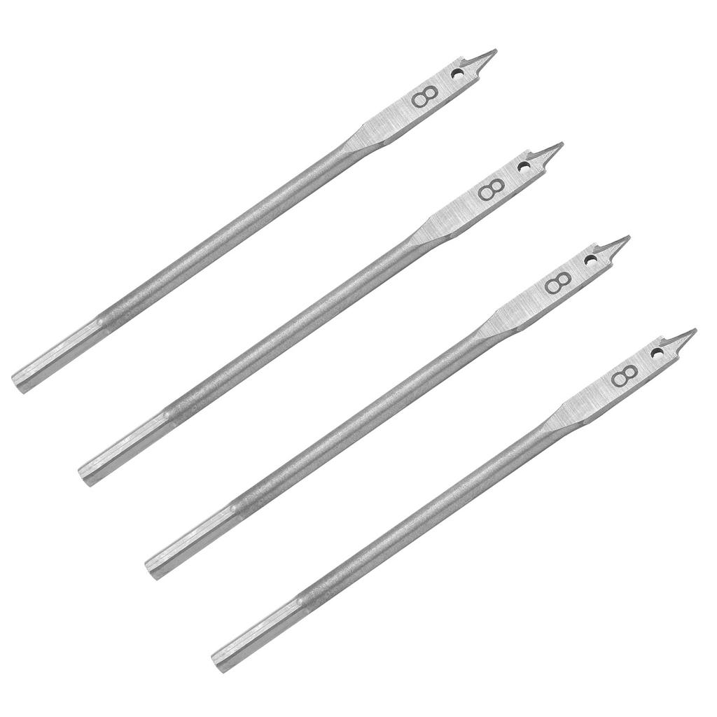 4Pcs Spade Drill Bit High Carbon Steel Wood Hole Saw Cutter Woodworking Tool 8mm