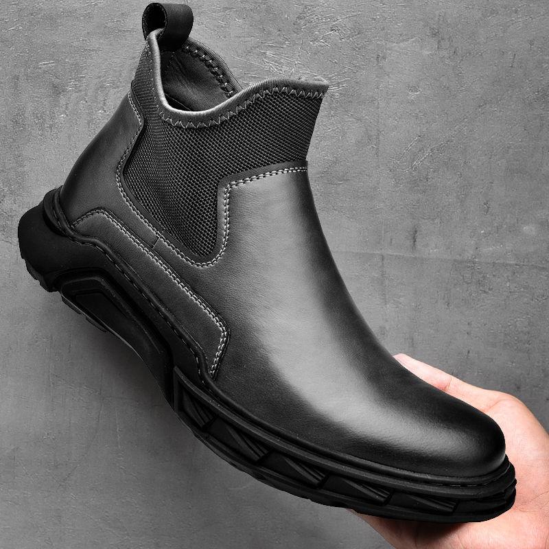 Men's Spring and Autumn Popular Leather Martin Boots