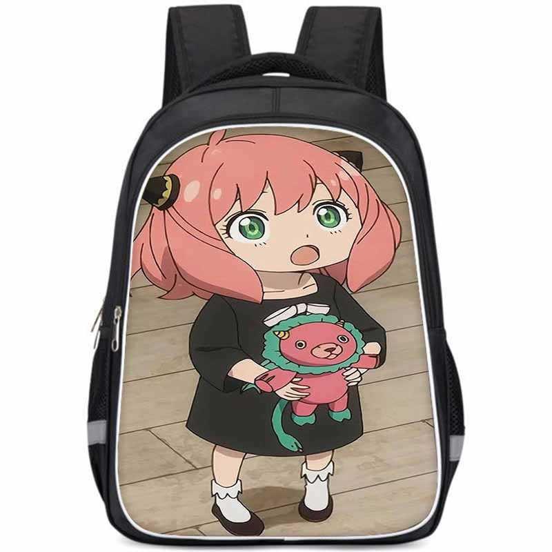 Geräumiger Spy Family Rucksack für Kinder Leichte Oxford-Stoff Schultasche