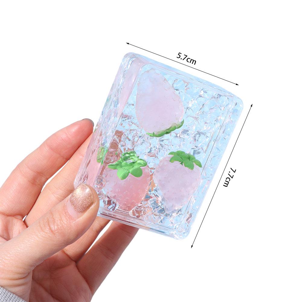 Rectangular Fruit Sand Ornament Transparent Oil Flowing Sand Ornament Acrylic Ornament Home Decor