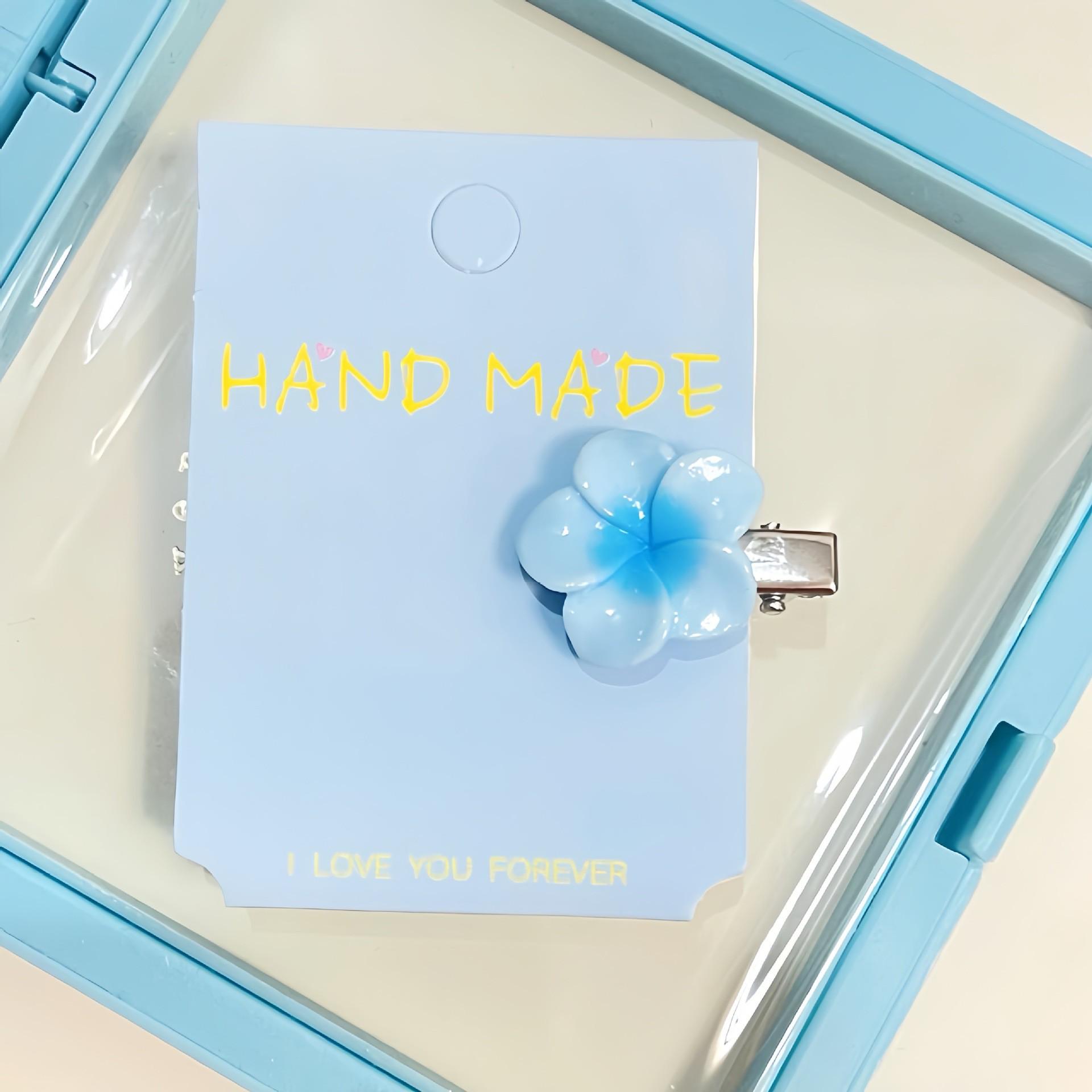 Очаровательная заколка-коготь  Плюмерия  для девочек - Универсальная для челки и фото