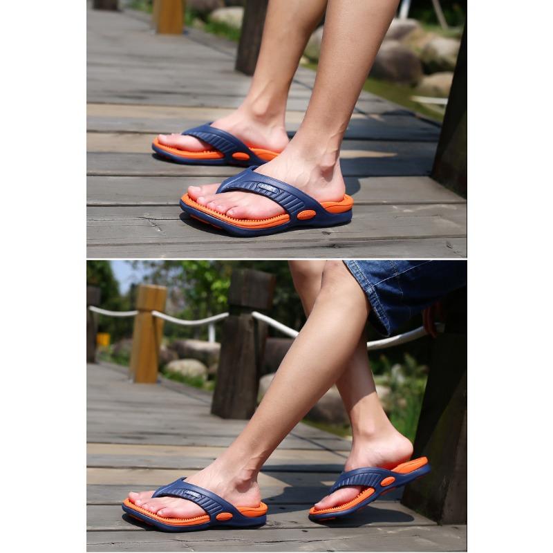 Men's Massage Flip Flops Non-Slip Sporty Thong Sandals for Beach & Casual Wear