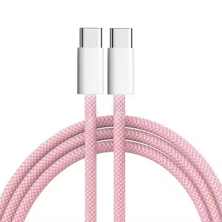 Hot Selling 1M 2M PD Quick Charging Type C Cable 60W Fast Data Transfer with Nylon Jacket for Mobile Phone