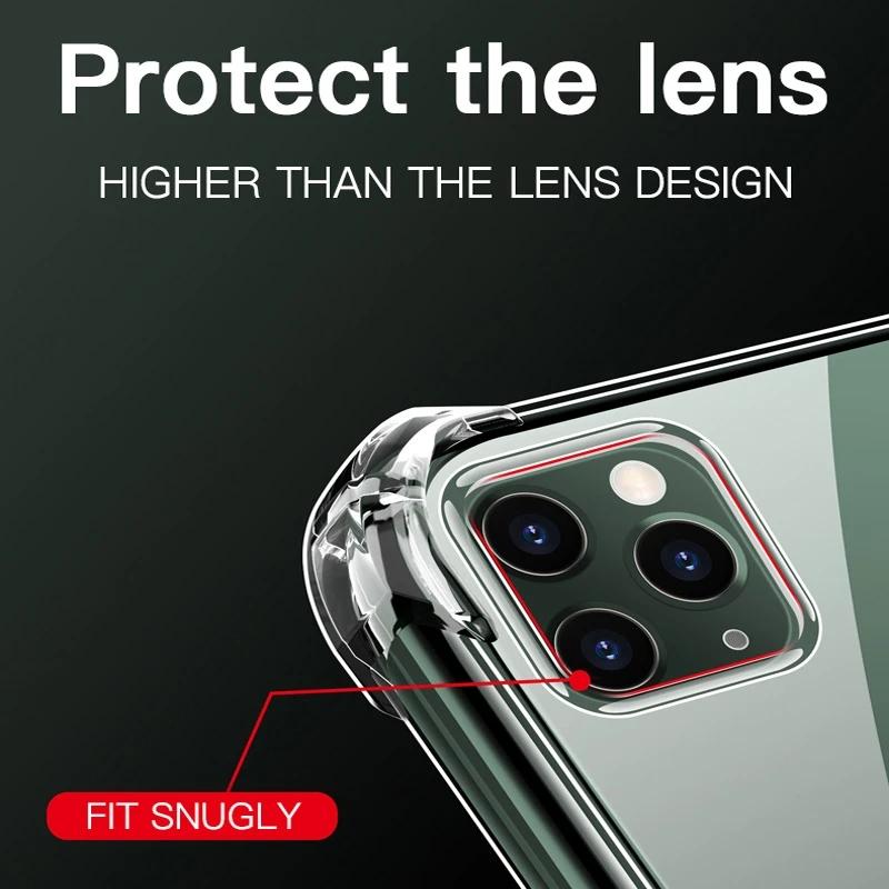 Shockproof Silicone Clear Case for IPhone 13 11 12 14 15 Pro 13 Mini Protection Case for IPhone XS MAX XR 7 8 Plus SE