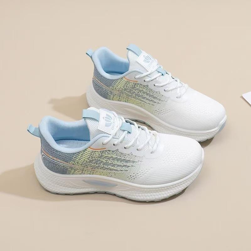 Summer Fly-woven Women's Shoes Mesh Shoes Sports Running Shoes Women's Versatile Fashion Trendy Shoes
