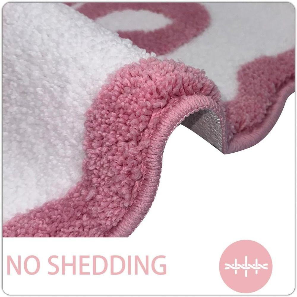Pink Blue Bow Bathroom Rugs Coquette Aesthetic Cute Bath Mat  for Bedroom Kitchen Bathroom Floor