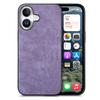 For iPhone 16 Plus Case Retro Leather+TPU Shockproof Protective Phone Cover