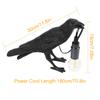 E14 Bulb with Plug Gothic Raven Lamp Vintage Resin Bird Lamp for Nightstand, Office, Living Room Farmhouse Art Deco Style