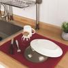 DISH DRAINER 48x40cm MICROFIBER Red
