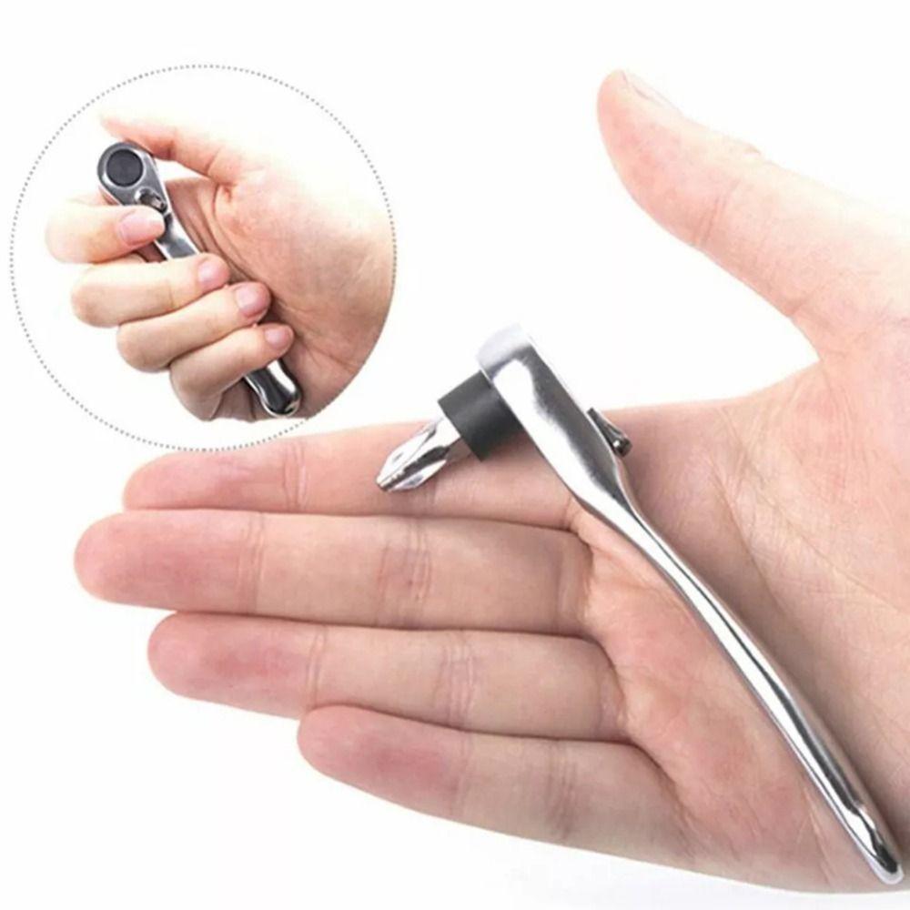 Socket or Bit Holder 1/4 Drive Ratchet Handle Wrench Bidirectional Ratchet Spanner  Repair Tools