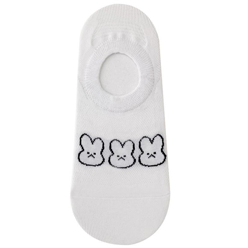 Носки Летние Тонкие Дышащие Впитывающие Пот Антибактериальные Носки-Следки Невидимые Силиконовые Нескользящие Пятки Носки Стиль Короткие Носки One size