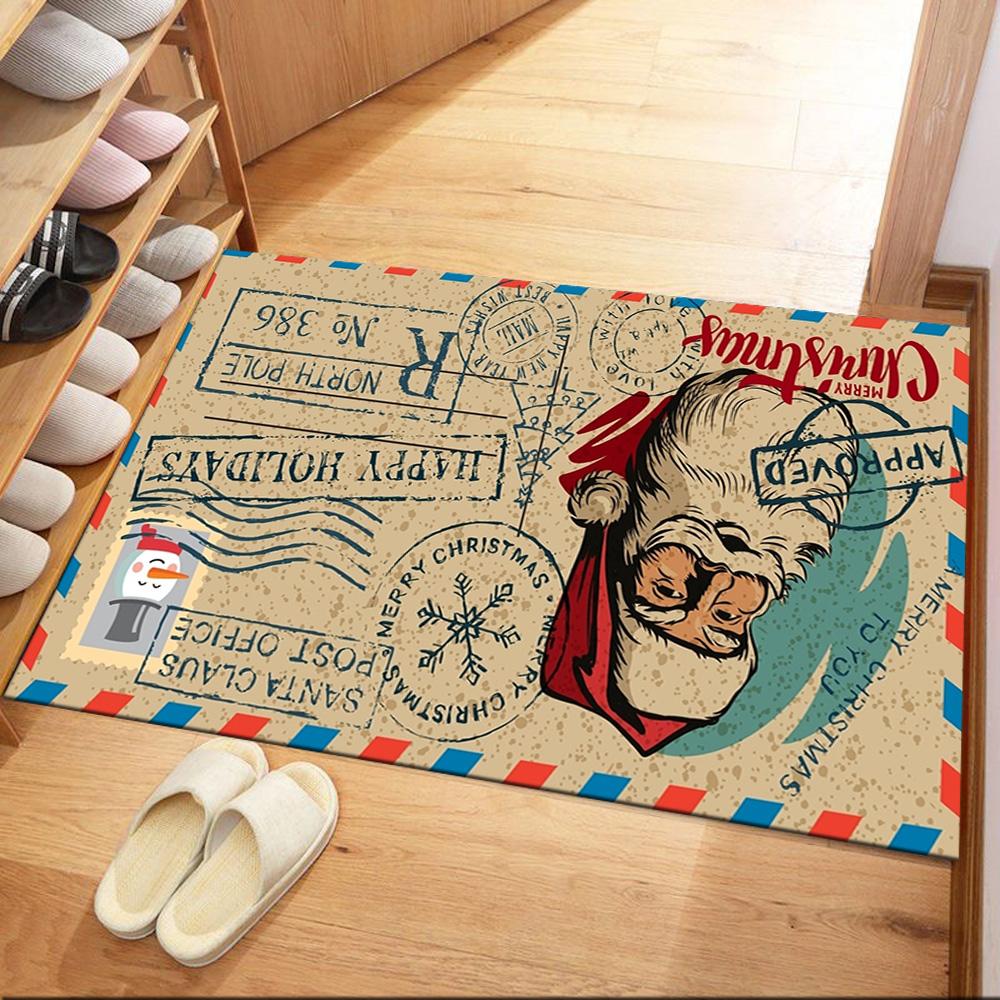 

Christmas Santa Claus Delivery Floor Mats for Living Room, Bedroom and Room Decoration Are Suitable for Gifts. 40cmx60cm