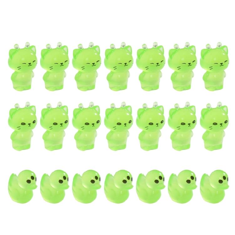 

Set of 20 Unique Glow In Dark Resin Crafts Alien Cats Duck Theme Miniature Figurines Great For Decoration And Gifting 1