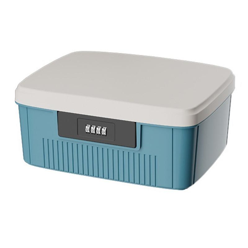 Multipurpose Locking Storage Box with Removable Tray for Home School and Office Privacy Protective Organization