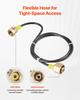 Hydraulic Nitrogen Accumulator Charging Kit, 0-100 Bar Nitrogen Fill Kit, Pressure Test System with 1 Pressure Gauge, 1 Gas Hose, 1 Valve Body and 1