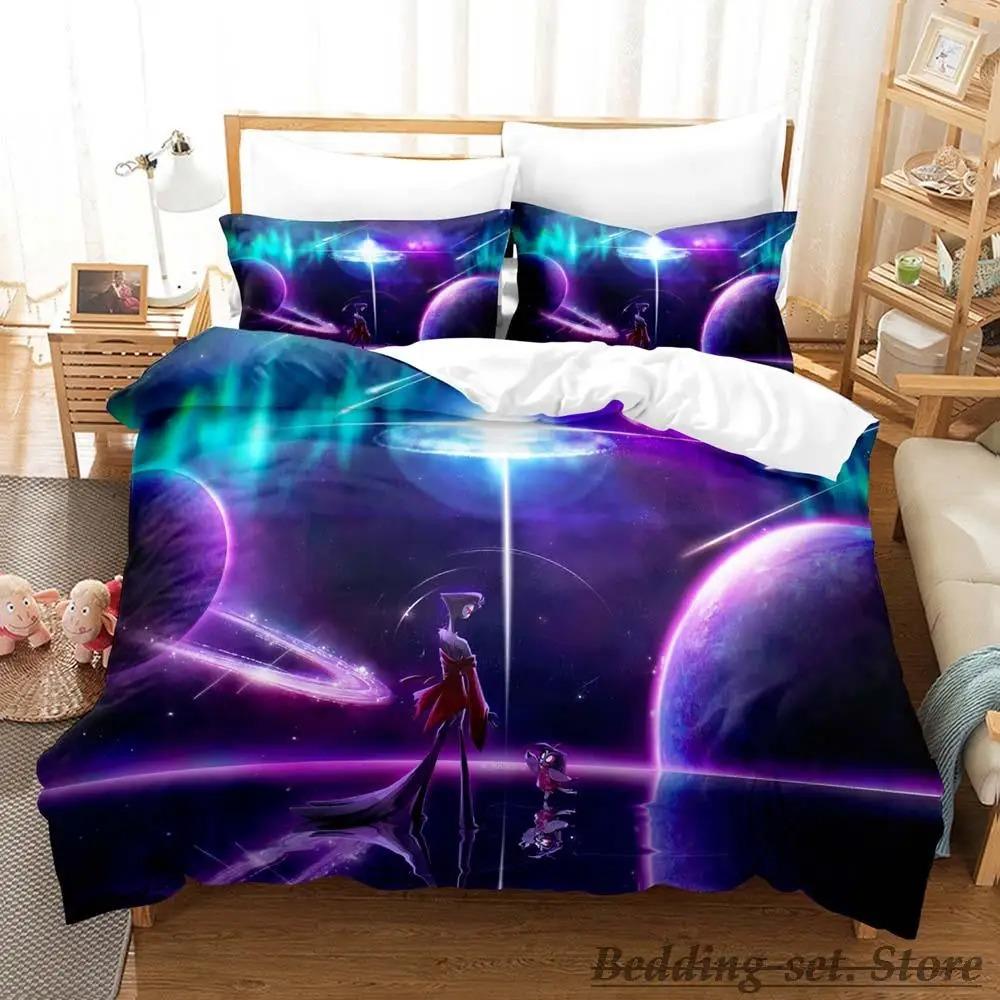 Moxxie Boss Sängkläder Set Enkelt Twin Full Queen King Size Sängset Vuxen Barn Sovrum Påslakanset Anime sängkläder Säng
