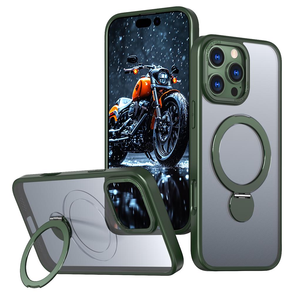 For iPhone 17 Case Kickstand Camera Slider PC + TPU Phone Cover Compatible with MagSafe