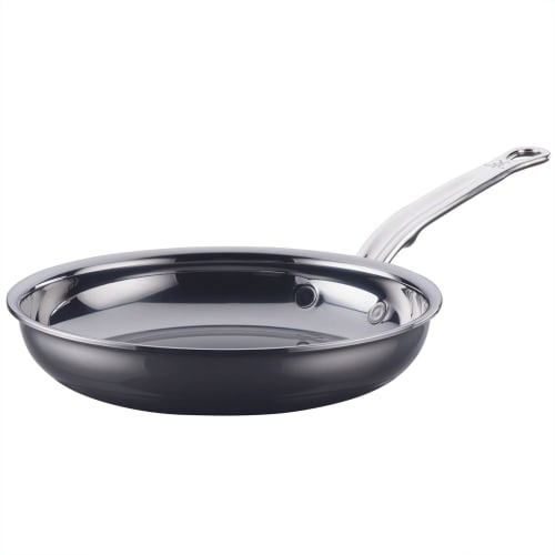 Meyer HTN-P22 22cm Stainless Steel Frying Pan with Titanium Coating, Induction Compatible, Made In Italy, "Hestan Nanobond