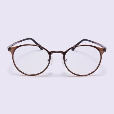[AIR FLEX] AL6405 1616G Airflex Ultra-lightweight Semi-oversized Round Brown Eyeglass Frames