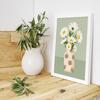 Tropische Pflanzen Daisy Vase Pizza Kaffeetasse Essen Abstrakte Poster Drucke Wand Kunst Leinwand Bilder Boho Küche Wohnzimmer Dekor Kein Rahmen
