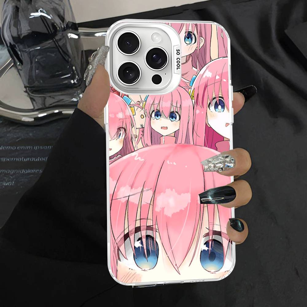 

B-BOCCHI THE ROCK! Phone Case For IPhone 17 16 15 14 11 12 13 Pro Max Pro Plus Colored Silver Cover iPhone 14 plus
