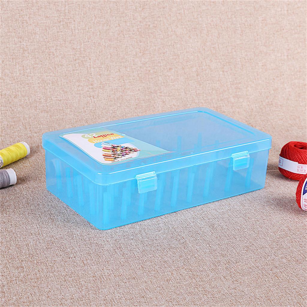 Clear Thread Spool Box 42 Spool Storage Case Thread Bobbin Storage Box Sewing Thread Organizers Container Sewing Supply