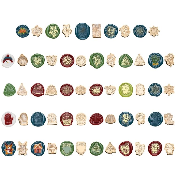 Christmas Vintage Sealing Stamp Head for Wedding Invitations Envelope Scrapbooking, Embossed Sealing Stamp Replacements