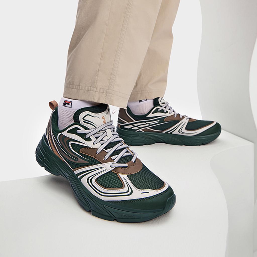 FILA Interun Stylish Low-Top Casual Shoes Men sneakers Green Silver F12M432112FPS