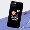 Vegetarian VEGAN ANIMAL LOVE VEGGIE Phone Case For iPhone 16 Pro Max 12 13 Mini 11 14 15 Pro Max XR 15 16 Plus 16e Back Cover
